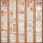 20Pcs Journal Stencils Set, Plastic Planner Journaling Stencils, DIY Drawing Templates Accessories Kit for Notebook Cards Scrapbook, Reusable Productivity Journals Supplies