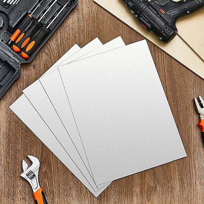 Hicarer 4 Pcs Mild Steel Sheet Cold Rolled 18 Gauge Metal Plate Weldable Metal Sheets for Professional Industrial DIY Use, Clean Surface Easy to Weld (12" X 16")