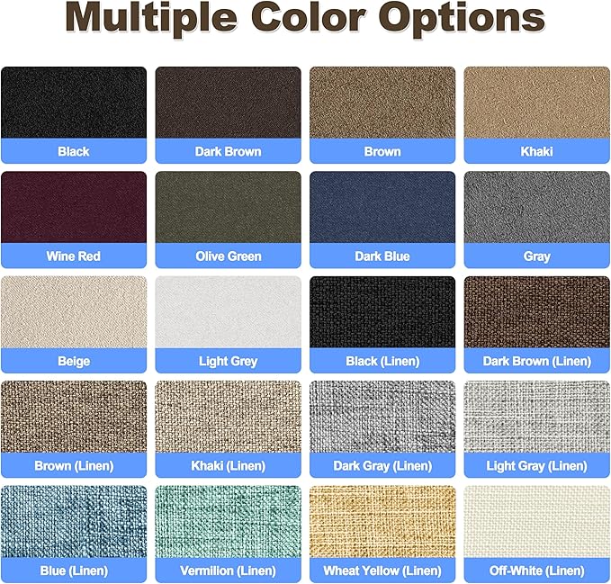 Azobur Coarse Linen Repair Patches, 6 Piece Self-Adhesive Linen Fabric Patches, Multi Color, Can be Used for Linen Sofa Repair and Linen Clothes Repair, Quick Fix Sofa.(Light Gray)
