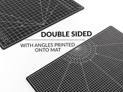 XNM Premium Self Healing Cutting Mat - 18 Inches by 24 inches - A2, 3 Layer Quality PVC Construction - Dual Sided, Imperial and Metric Grid Lines - Perfect for Cutting, Sewing, and Crafts