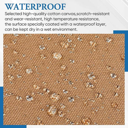 Canvas Patch 5.5 x 8 Inches 6Pcs Self-Adhesive Waterproof Canvas Patch Kit for Repairing Tents,Sofas,Boat Covers,Camping Chair,Awnings,Car Seats.(Light Brown)