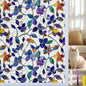 Window Privacy Film Stain Glass Window Film Rainbow Window Film Window clings Non-Adhesive Reusable Decorative for Room (Frosted Stained Leaf, 17.5 x 78.7 in)