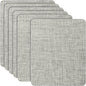 Azobur Coarse Linen Repair Patches, 6 Piece Self-Adhesive Linen Fabric Patches, Multi Color, Can be Used for Linen Sofa Repair and Linen Clothes Repair, Quick Fix Sofa.(Light Gray)