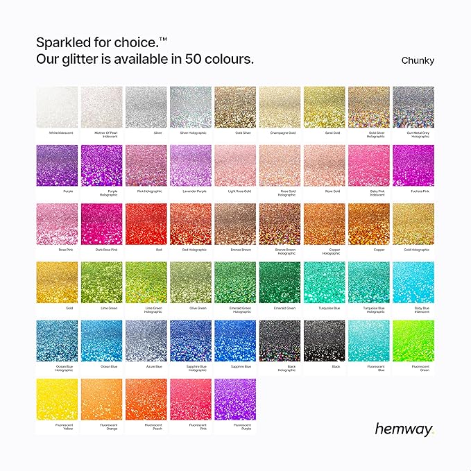 Hemway Polyurethane & Epoxy Resin Glitter 100g / 3.5oz Metallic Crystal Flake Additive for Flooring Jewelry Tumblers Glass Pigment - Chunky (1/40" 0.025" 0.6mm) - Fluorescent Pink