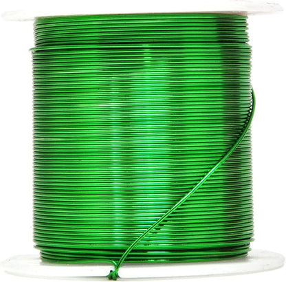 Mandala Crafts 22 Gauge Anodized Aluminum Craft Wire for Jewelry Making - 450 FT Colored Flexible Silver Copper True Blue Black Red Kelly Green Wire - Bendable for Bonsai Armature Crafting Sculpting