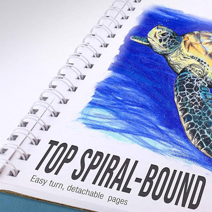 U.S. Art Supply 5.5”x8.5 Premium Heavy-Weight Paper Spiral Bound Sketch Book: 90 Pound (160gsm), 30-Sheet Drawing Pad (2 Pack)