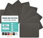 Iron on Patches for Clothes, 8 Pieces Patches for Cloth, 100% Cotton Fabric Patches for Clothing, Bag, Hat Repair, Clothing Repair Decorating Kit 3.7" by 4.9" (9.5 cm x 12.5 cm, Grey)