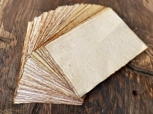 Wanderings Vintage Handmade Deckle Edge Cards - 2"x3.5" - 150 GSM - 50 Pack Blank Cards - Ideal for Place Cards, Name Cards for Table Setting, Thank You Notes, Gift Tags