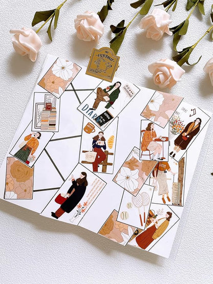 WT Pre-Cut Planner's Day 2 Washi Tape, Single Roll, Original Designs, Decorative Masking Tape for Journals, Planners, Scrapbooking, DIY Paper Projects