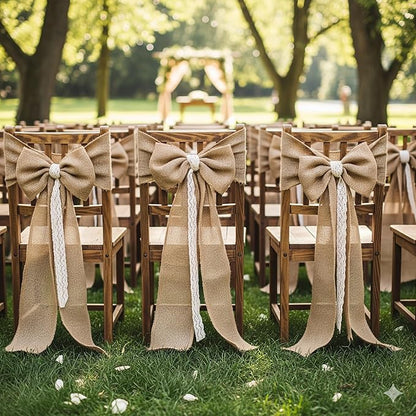 Burlap Ribbon 4" x 15 Yards Natural Jute 4 Inch 5yards 3 Rolls, (Natural, 4Inch X 15yards)