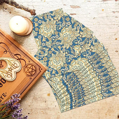 100Pcs William Morris Paper Napkins Disposable Paper Floral Vintage Napkins Decoupage Decorations for Kitchen, Party,Guest Towels,Wedding,baby shower,4.5x8 Inch