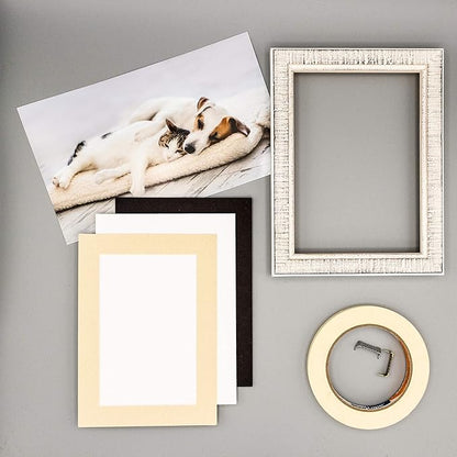 8x10 Mat for 6x8 Photo - Precut Tan Picture Matboard for Frames Measuring 8 x 10 Inches - Bevel Cut Matte to Display Art Measuring 6 x 8 Inches - Acid Free ONE MAT