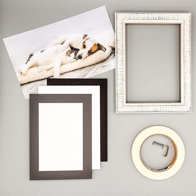 11x14 Mat for 8.5x11 Photo - Precut Charcoal Picture Matboard for Frames Measuring 11 x 14 Inches - Bevel Cut Matte to Display Art Measuring 8.5 x 11 Inches - Acid Free Pack of 100 MATS