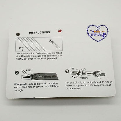 HONEYSEW Bias Tape Maker Set 6MM 12MM 18MM 25MM Sewing Quilting Tools (BTM-4pcs/pack)