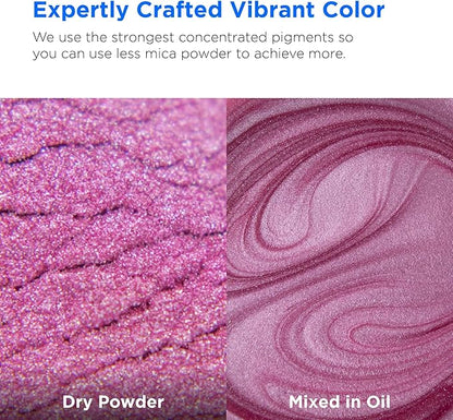 Rolio Premium Pink Mica Powder - Creamy Pink (100G / 3.5 oz) - 1 Jar of Pigment Powder for Epoxy Resin, Dye, Soap Making, Nail Polish, Paint, Candle Making, Bath Bombs, Slime