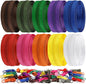 DOITEM 22.2 Yards Zippers 10 Pieces Assorted Colors #5 Nylon Coil Zipper, Sewing Zippers Endless Zips with 40 Pieces Zipper Sliders Zip Heads for DIY Sewing Tailor Craft Supplies