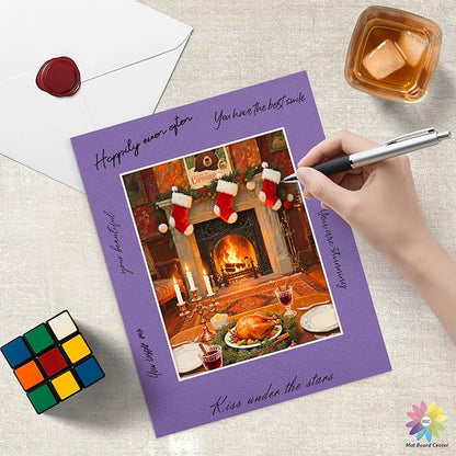 Mat Board Center, 11X14 Mix Color Mats for 8X10 Pictures - Acid Free, 4-Ply Thickness, White Core, Bevel Cut - for Artworks, Photos, Framing - Pack of 12