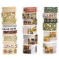 Vintage Washi Tape Set - 24 Rolls Arts Adhesive Tapes Assorted Retro Decorative Masking Tape Sets for Craft, Kids, Scrapbook, DIY, Gift Wrapping (10-Countryside Charm)