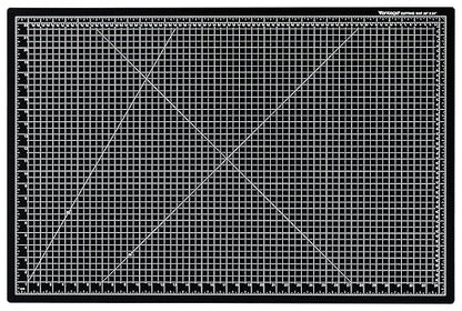 Dahle Vantage 10673 Premium Self-Healing Cutting Mat, 24"x36", 1/2" Grid, 5 Layers for Max Healing, Perfect for Crafts & Sewing, Black