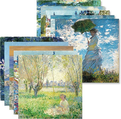 Origami Paper Kit 50 Sheets 6 Inch Square Double Sided Color 10 Vivid Colors for Hand Crafts Origami Paper Arts Creativity.Monet