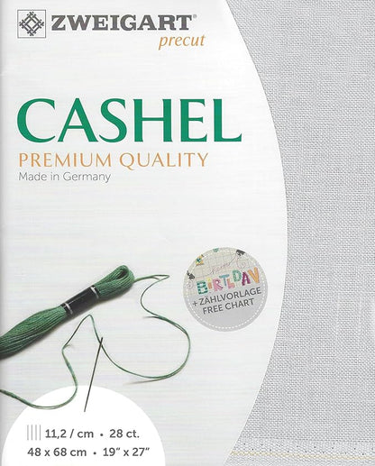 Precut Zweigart Cashel 28 Count Pearl Gray 3281/705. Needlework Canvas, Cross Stitch Fabric, Embroidery Canvas 100% Linen