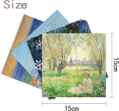 Origami Paper Kit 50 Sheets 6 Inch Square Double Sided Color 10 Vivid Colors for Hand Crafts Origami Paper Arts Creativity.Monet