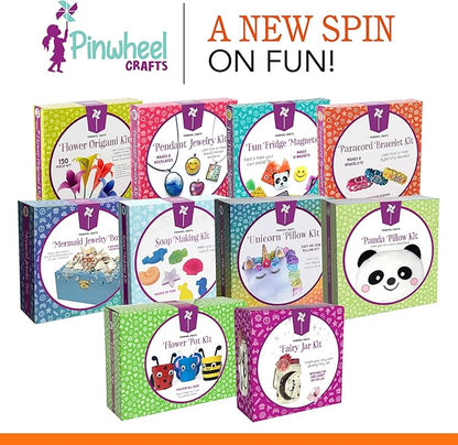 Flower Origami Kit & Paracord Bracelet Kit Bundle - Fun DIY Arts and Crafts Project for Kids Ages 6 7 8 9 10 11 12 - Great Gifts for All Occasions