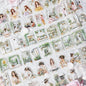 PET Tape Stickers for Junk Journal,6 Rolls Garden Stickers for Journaling Supplies,Pre-Cut Washi PET Tapes for Scrapbook Supplies, DIY Craft,Planner (Spring)