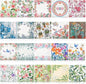 Crtiin 20 Pack Assorted Floral Napkins for Decoupage Toilet Napkins Flower Cocktail Decorative Paper for Birthday Party Beautiful Gorgeous, 20 Styles Each 6.5 inches(Style 6)