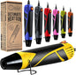 Heat Gun for Crafting, Mini Dual Temp Hot Air Gun Tool for Epoxy Resin, Shrink Wrapping, Vinyl Wrap, Embossing, Electronics, Candle Making, Sublimation, Phone Repair & DIY (Yellow/Black)