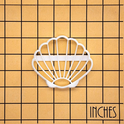 BAKERLOGY Scallop Shell Cookie Cutter - Bake Nautical Beach Treats - Detailed Biscuit Cutter Design for Baking and Crafts, ideal on fondant, dough, clay