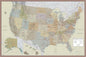 24x36 United States, USA Contemporary Premier Wall Map Poster (24x36 LAMINATED)