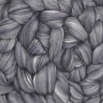 Merino Silk Luxe Tonal Designer Blend. Superfine Merino, Mulberry Silk, Tussah Silk. Top Roving for Spinning or Felting. Stardust 4oz