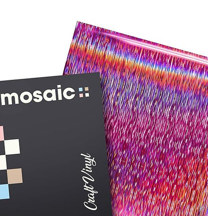Mosaic+ Rose Pink Brushed Holographic 1ft x 5ft Crafting Vinyl Crinkle-Free 8yr UV Finish Crafting Vinyl, by VViViD