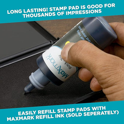 MaxMark Large Pink Stamp Pad - 2-3/4" by 4-1/4" - Premium Quality Felt Pad