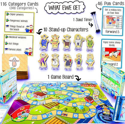 SHEEPLE™ - Where Great Minds Think Alike - Funny Word Association Party Game - Easy to Learn & Play Family Board Game - for Adults, for Teens, and for Kids - All Ages 8 & Up, 3-12 Players