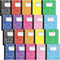 Seajan 20 Pack Composition Notebooks, Wide Ruled Paper, 7-1/2" x 9-3/4" Marble Hard Covers, 60 Sheets, Composition Notebooks Bulk for Students Back to School Adults Office Supplies(Colorful)