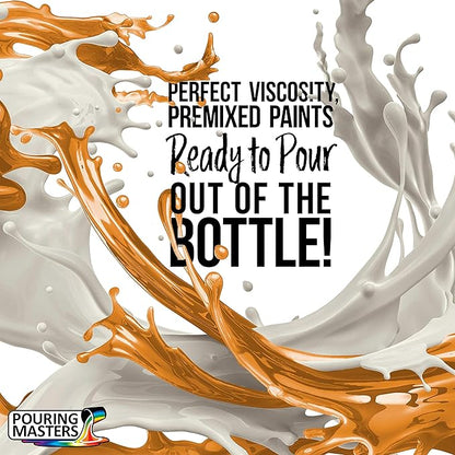 POURING MASTERS Golden Ochre Acrylic Ready to Pour Pouring Paint - Premium 64-Ounce Pre-Mixed Water-Based - for Canvas, Wood, Paper, Crafts, Tile, Rocks and More