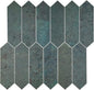 SUNWINGS Backsplash Tile for Kitchen Peel and Stick, Stone Composite Self Adhesive Tiles Faux Marble Pattern Long Hexagon Mosaic Wall Tile for Kitchen, 12 Inch x 11.22 Inch 10 Sheets Green