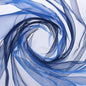 MECCANIXITY Iridescent Sheer Organza Fabric, 10 Yards x 59 Inches Solid Holographic Shiny Fabric Organza Cloth for Wedding, Curtains, Costume, Photo Background, Gradient Sapphire Blue Black