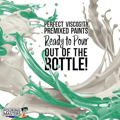 POURING MASTERS Seaglass Green Acrylic Ready to Pour Pouring Paint - Premium 64-Ounce Pre-Mixed Water-Based - for Canvas, Wood, Paper, Crafts, Tile, Rocks and More