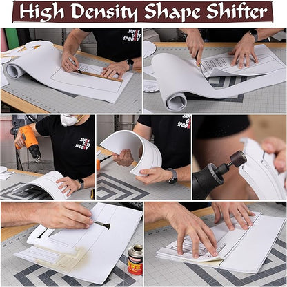 Shape Retention EVA Cosplay Foam 10mm (1mm-10mm) 14x39 inch White or Black High Density EVA Foam Sheets. Premium 85 kg/m3 Heat Shape Material for DIY Convention or Halloween Costumes by The Foamory