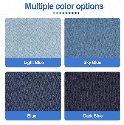 Iron on Patches for Clothes, 20 Pieces Denim Patches for Inside Jeans 3.7" by 4.9", 100% Cotton Fabric Patches for Clothes, Pants, Jeans Repair Kit (9.5 cm x 12.5 cm)