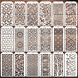 Stencils for Crafts Reusable Texture Stencils for Painting 8x4inch Background Stencil Drawing Templates for Wood Canvas Furniture Scrapbooking