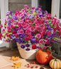 Artificial Flowers Fake Plants for Outdoors Decoration, 12 Bundles Silk Morning Glory with Eucalyptus Realistic UV Resistant Faux Flowers for Outside Planter Porch Yard Patio Garden Home Indoor, Mix