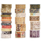 Vintage Washi Tape Set - 24 Rolls Arts Adhesive Tapes Assorted Retro Decorative Masking Tape Sets for Craft, Kids, Scrapbook, DIY, Gift Wrapping (12-Mystic Tarot)