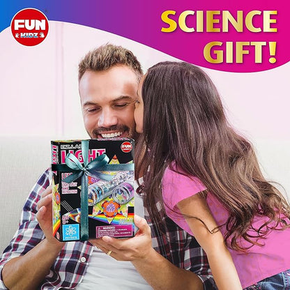 Twins Kaleidoscope Kit for Kids, FunKidz DIY Kaleidoscope Making Craft Kit with Prism Gift Optical Illusion Science Experiment Educational STEM Toy