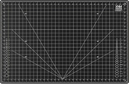 XNM Premium Self Healing Cutting Mat - 24 Inches by 36 inches - A1, 3 Layer Quality PVC Construction - Dual Sided, Imperial and Metric Grid Lines - Perfect for Cutting, Sewing, and Crafts