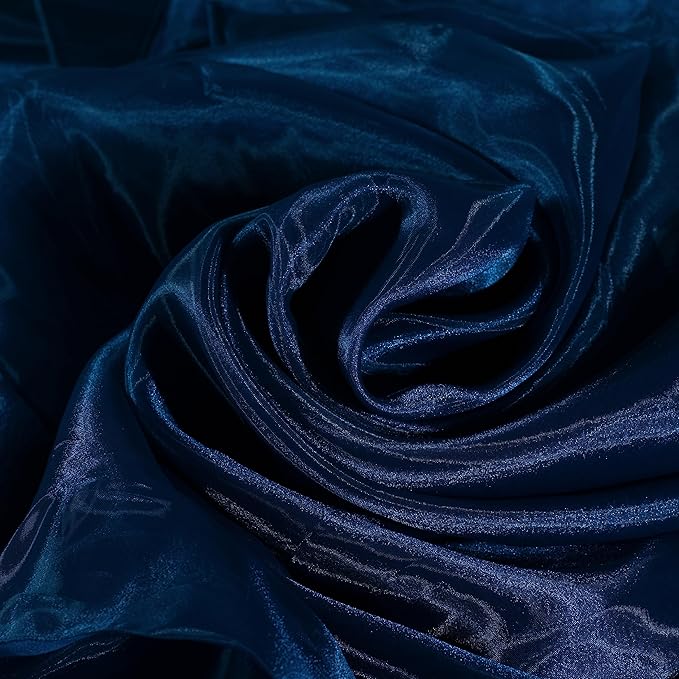 Fynite Sheer Organza Fabric | 20 Yards Long | 44" Wide | Bridal Solid Sheer Organza Bolt for Wedding Dress Fashion Craft Decorations - Dark Teal