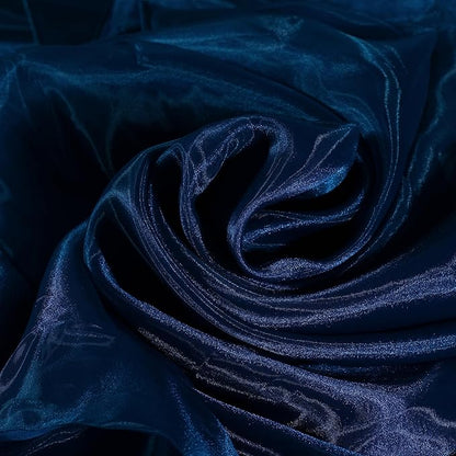 Fynite Sheer Organza Fabric | 20 Yards Long | 44" Wide | Bridal Solid Sheer Organza Bolt for Wedding Dress Fashion Craft Decorations - Dark Teal